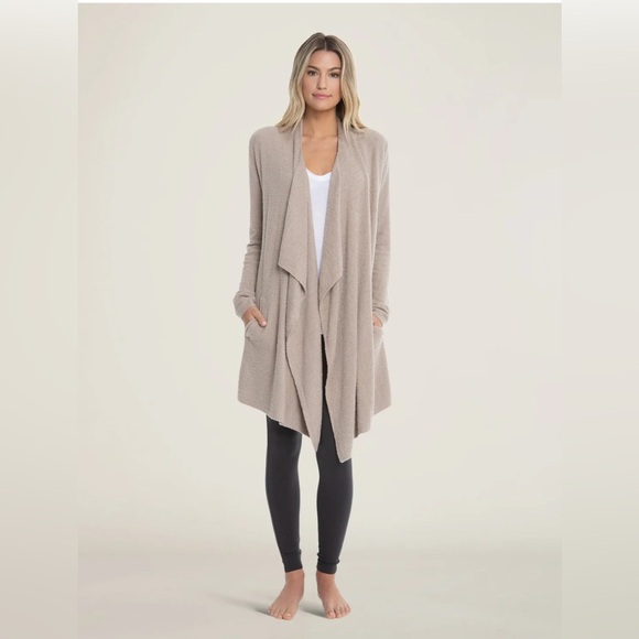 Barefoot Dreams Sweaters - Barefoot Dreams CozyChic Lite Island Wrap, Taupe. Size L/XL